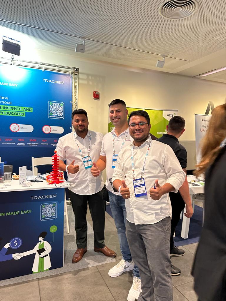 Team Trackier at Booth No. 1 at Israel Mobile Summit 2023