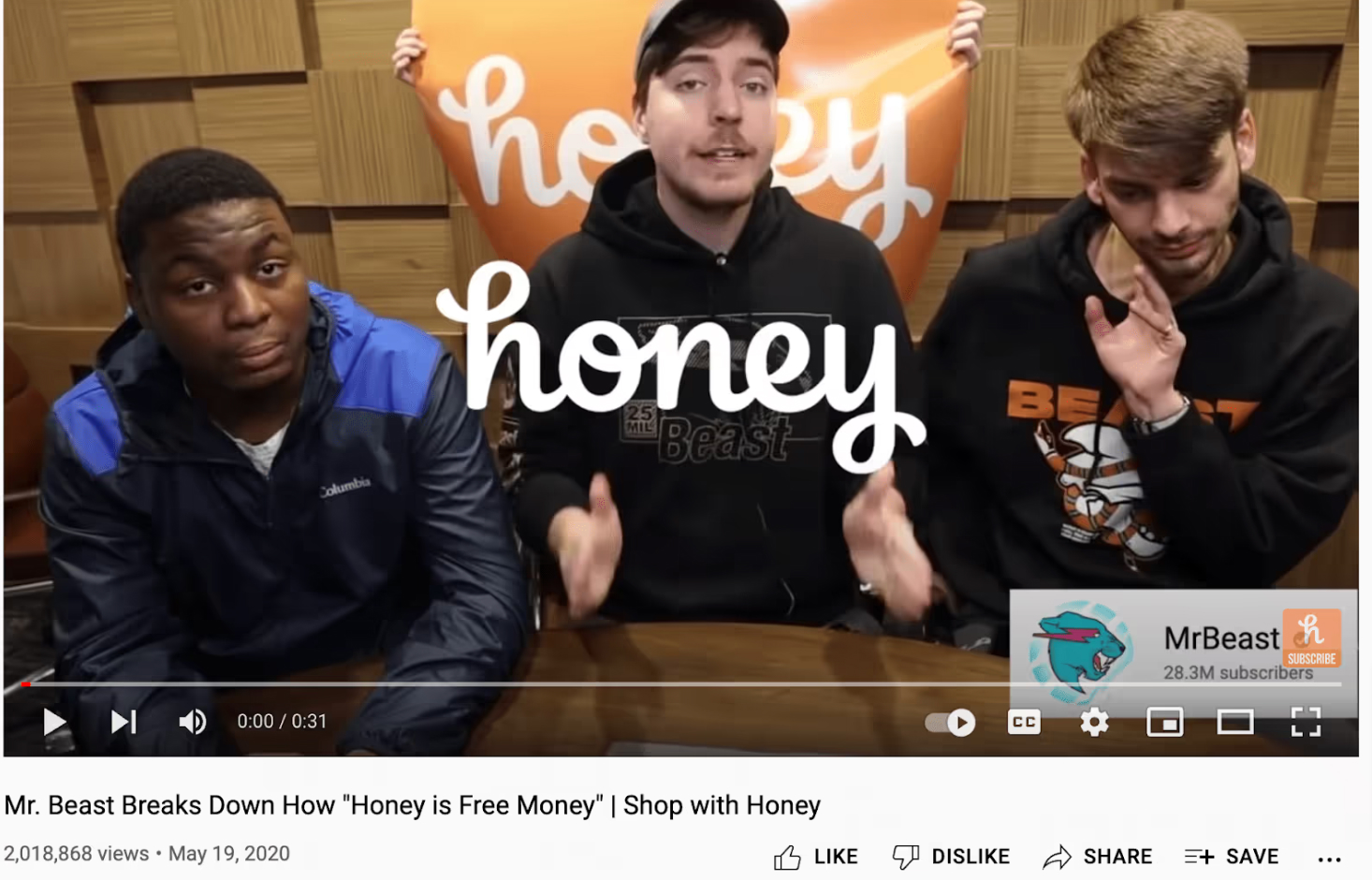 Honey: Leveraging Youtube Influencers