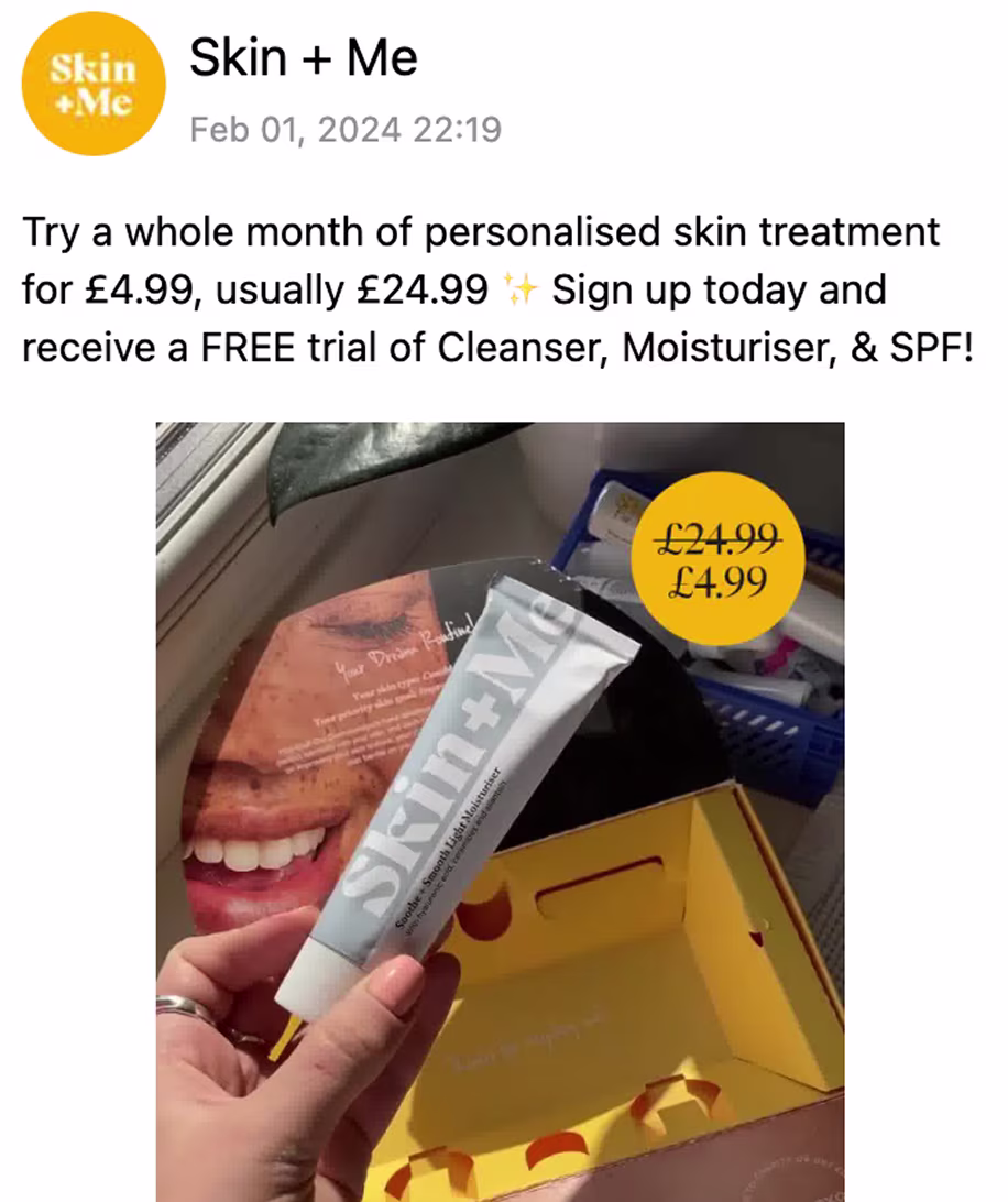Skin + Me leveraged influencers