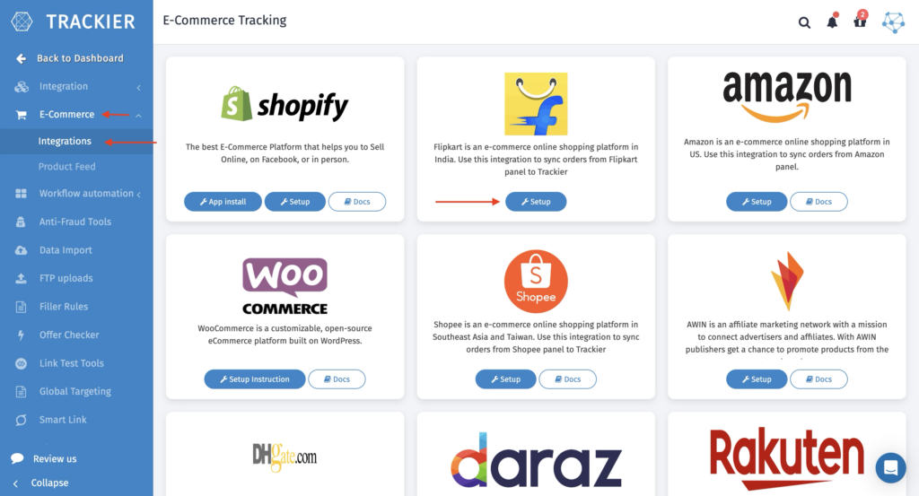 Integration configuration - may 2024 product updates trackier
