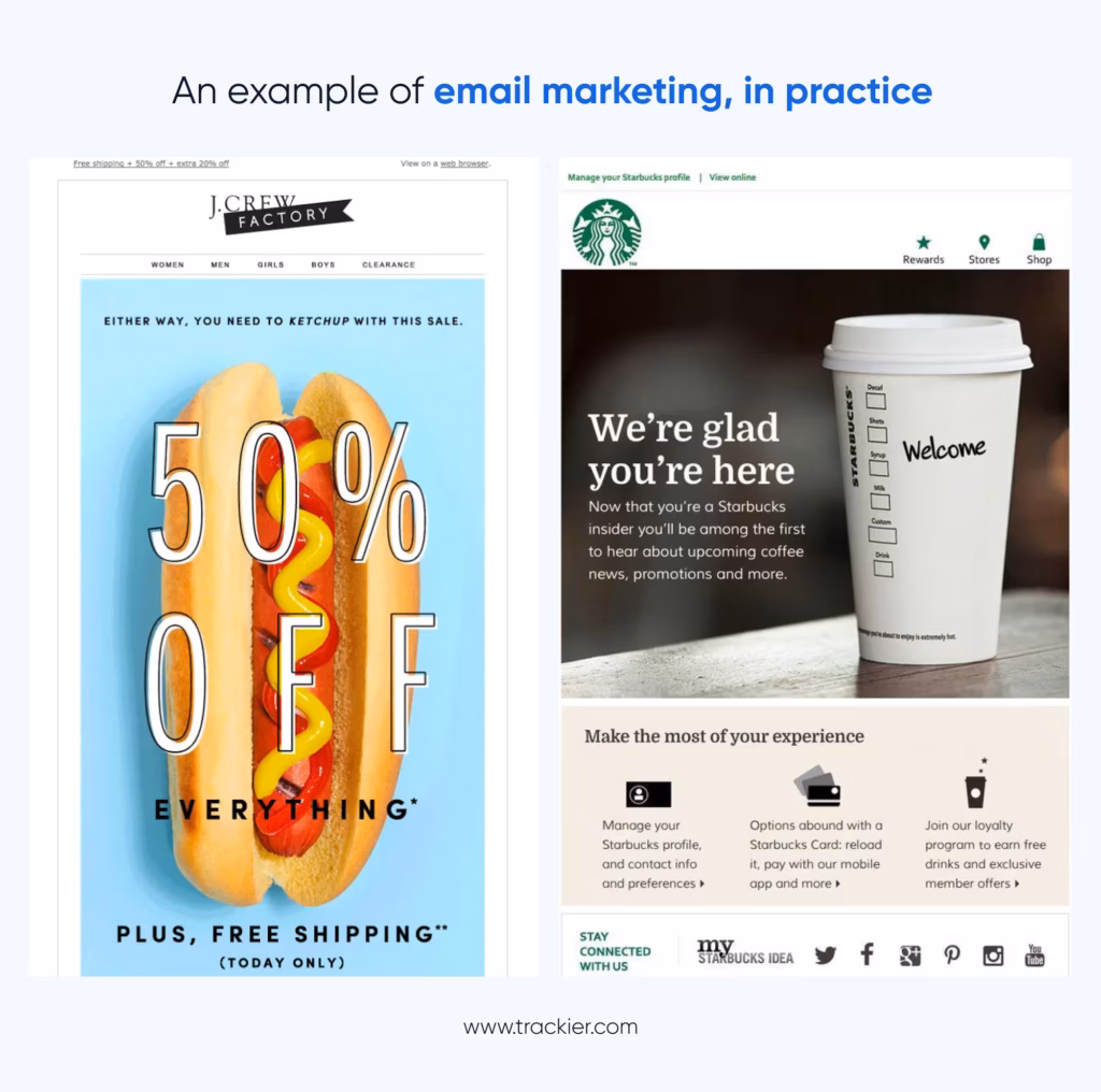 Examples of ecommerce email marketing