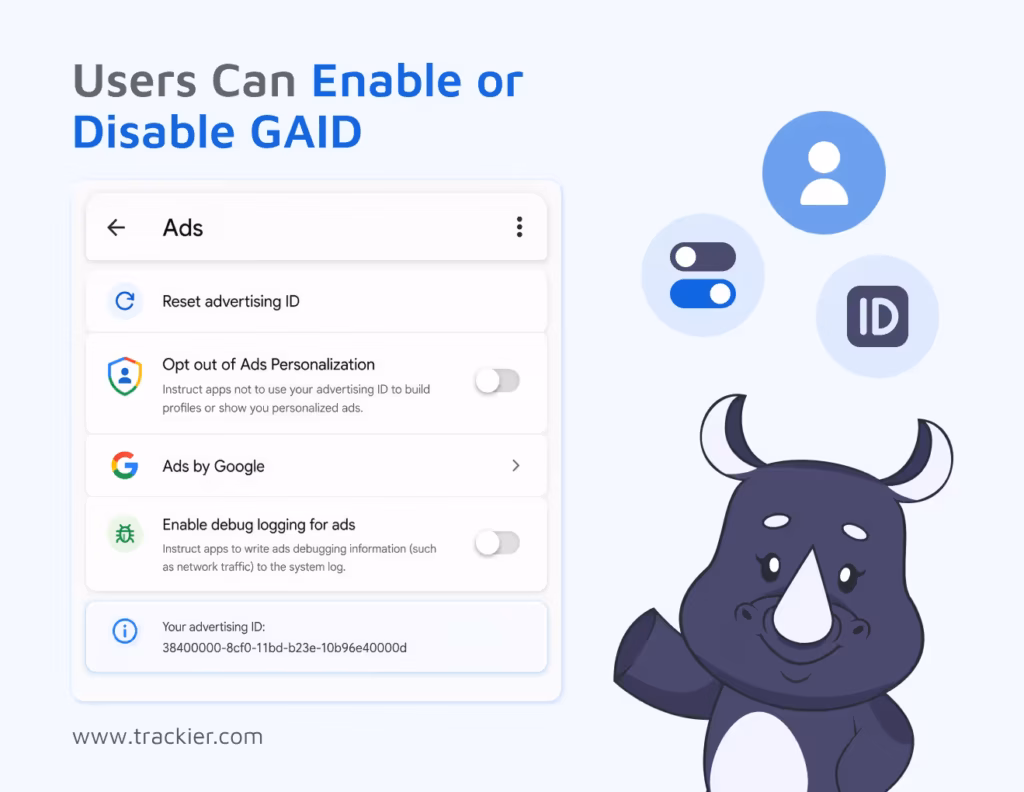 How GAID can be disabled or reset by users