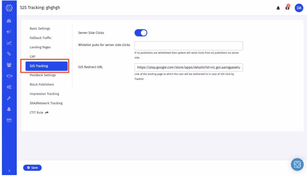 S2S Click Tracking